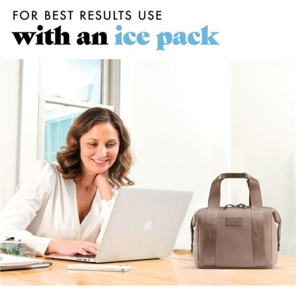 Insulated Lunch Bag for Women Large Neoprene Work Tote with Containers and Ice P - Picture 2 of 7